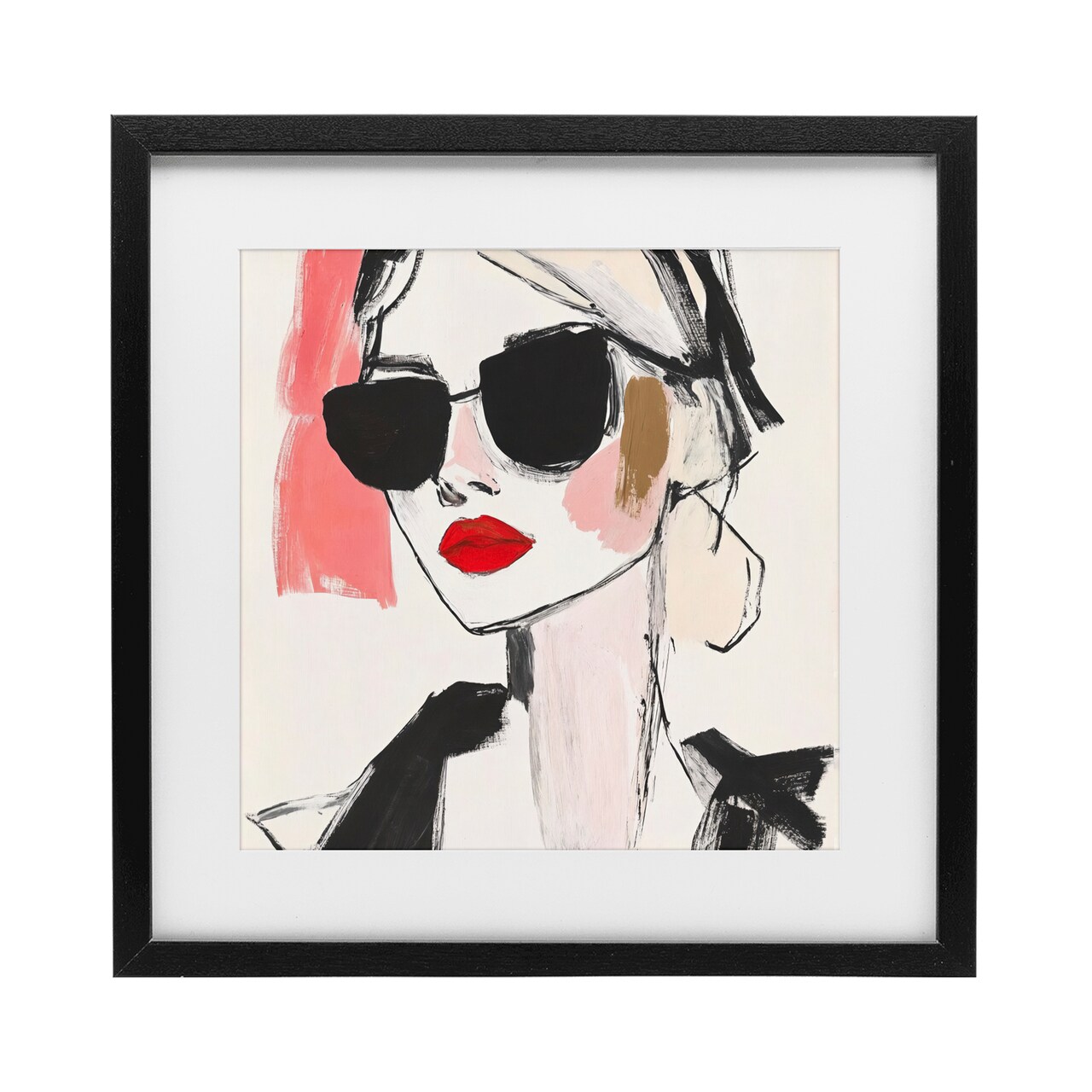 Stupell Industries Sassy Glamour Sketch Framed Print Under Glass, design by Andrea Haase